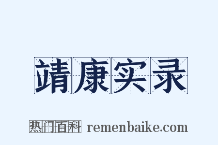 靖康实录是什么意思的图片
